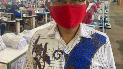 Prihatin Masker Langka, Katno Hadi Produksi Ribuan Masker
