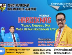 KNPI Parepare Adakan Webinar Memperingati Hardiknas 2 Mei 2020