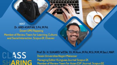 FKIP Universitas Muhammadiyah Sidenreng Rappang Gelar On the Class, Sharing Webiner via Cisco WeBex Meeting bertajuk Articles Writing and Publication Part II