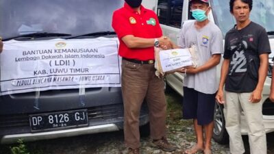 Peduli Korban Banjir Luwu Utara, Bantuan Logistik LDII Lutim Diserahkan Langsung