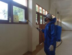 Cegah Covid-19, Warga LDII Kasihan Lakukan Penyemprotan Disinfektan