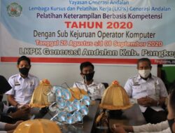 Kadis Ketenagakerjaan Kabupaten Pangkep Resmi Tutup Pelatihan Operator Komputer LPK Generasi Andalan