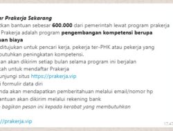 Waspada Hoaks Pesan Berantai Daftar Kartu Prakerja di prakerja.vip