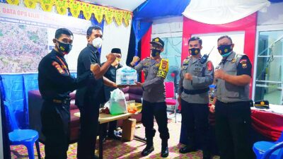 Pererat Silaturahmi, Pembina Senkom Gowa Sambangi Pos Pengamanan