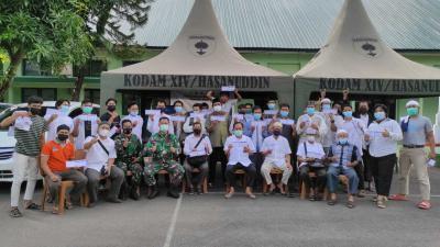 TNI-LDII Tamalate Sukseskan Vaksinasi Massal