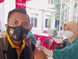 Sukseskan Program Pemerintah, Senkom Mitra Polri Klaten Ikuti Vaksinasi Presisi Merdeka Candi Polres Klaten