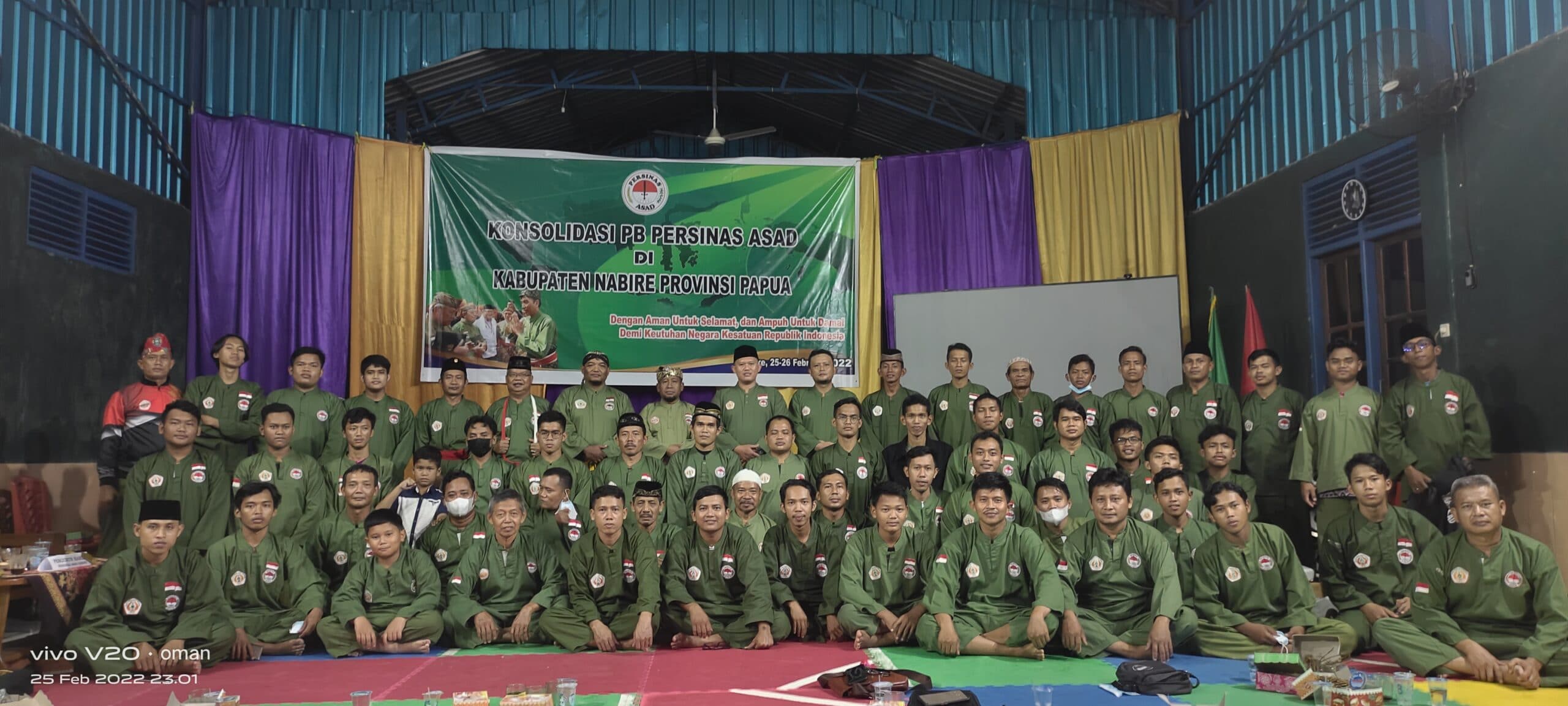 Semangat Peserta dalam acara Konsolidasi Organisasi oleh PB Persinas ASAD di Nabire