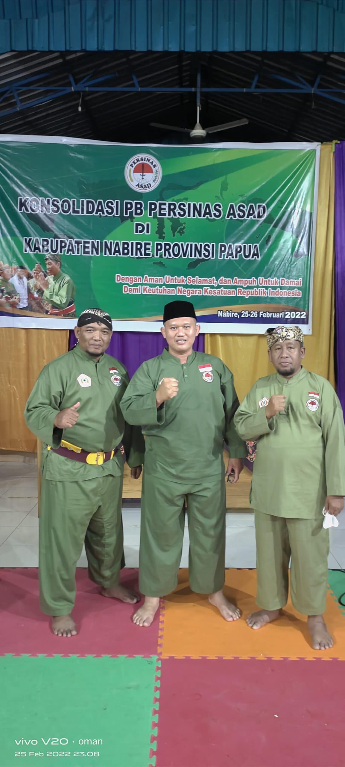 Ketua Pengkab Persinas ASAD Nabire bersama Penguru PB Persinas ASAD