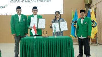Halal bi Halal UMI Dirangkaikan Penandatangan MoU dengan PT Tirta Fresindo